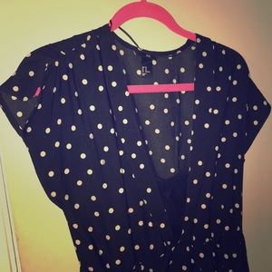 H&M A-line polka dot dress Sz 10
